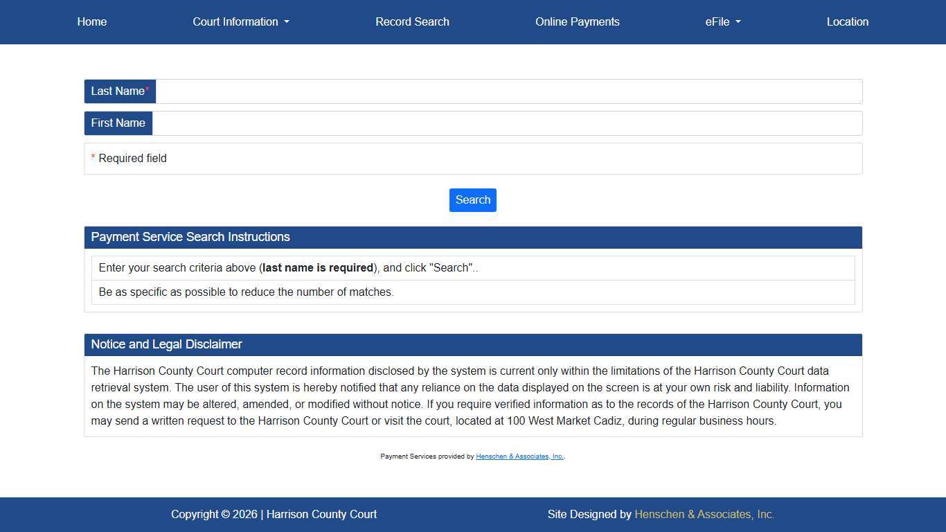 Harrison County Court - step_search-page